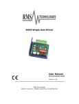 R325 Single Axis Driver User Manual