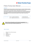 Piston Pump User Manual - Diener Precision Pumps