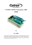 CYTRON USB PIC Programmer v2009 UP00B User`s Manual