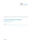 1-Wire Automation Software Control Panel User Manual