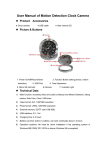 User Manual of Motion Detection Clock Camera
