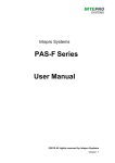 PAS-F Series User Manual