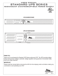 Middle Atlantic UPS Series Manual