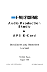 Audio Production Studio & APS E-Card