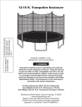 12 Ft Spring Trampoline with Safety Enclosure User Manual