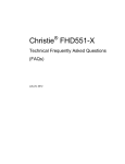 Christie® FHD551-X | Technical FAQs
