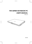 TW3 SERIES NOTEBOOK PC USER`S MANUAL