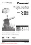 Panasonic NV-GS85 User Guide Manual - VideoCamera