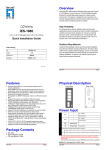 IES-1080 Overview Features Package Contents Physical