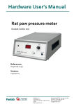 Hardware User`s Manual Rat paw pressure meter