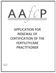 APPLICATION FOR RENEWAL OF CERTIFICATION OF