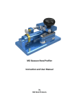 MD Bassoon Reed Profiler Instruction and User Manual