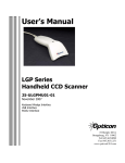 User`s Manual LGP Series Handheld CCD Scanner 25