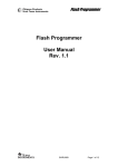 Flash Programmer User Manual