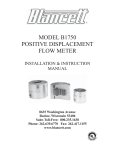 MODEL B1750 POSITIVE DISPLACEMENT FLOW METER