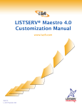 LISTSERV Maestro 4.0 Customization Manual - L