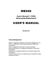 MB968 USER`S MANUAL