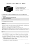 SV Series Sensor Meter User Manual