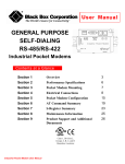 GENERAL PURPOSE SELF-DIALING RS-485/RS-422