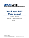 MetScape 3.0.2 User Manual