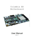 Columbia BX Motherboard User Manual