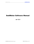 SediMeter Software Manual