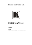 USER MANUAL - Kramer Electronics