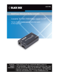 Converts 10-/100-/1000-Mbps copper to SFP.