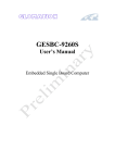 GESBC-9260S User`s Manual