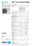 SC 3637 SPLIT AIR CONDITIONER