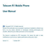 Telecom R1 Mobile Phone User Manual