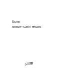 SEZAM ADMINISTRATION MANUAL