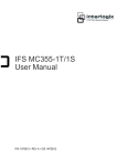 IFS MC355-1T/1S User Manual