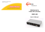 User`s Manual Multi-format to 1-fiber DVI converter, OMVC-200