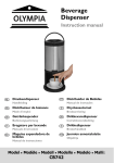 Beverage Dispenser Instruction manual