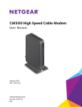 CM500 High Speed Cable Modem User Manual