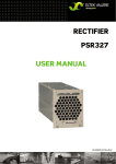 RECTIFIER PSR327 USER MANUAL