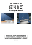 GUH52 52 cm GUH75 75 cm Canopy Hood