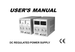 HY3000 and HY5000 single output user`s manual