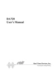 DA720 User`s Manual