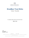 User guide for GreatBanc Trust Online