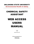 Chemical Safety Assistant User Manual