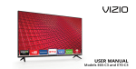 VIZIO E65-C3 and E70-C3 Smart LED HDTV User Manual