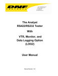 The Analyst RS422/RS232 Tester With VTR, Monitor