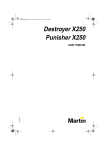 Destroyer X250 Punisher X250 user manual