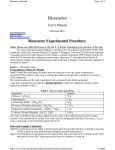 Bioreactor Experimental Procedure