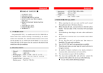 table of contents 1. introduction 2. specifications 3. notes for