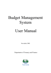 Budget Management System (BMS) User Manual