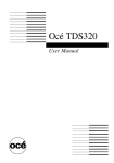 Océ TDS320 User Manual - Océ | Printing for Professionals