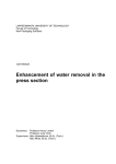 Enhancement of water removal in the press section